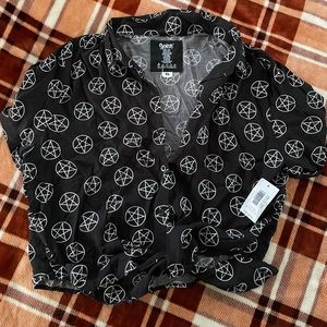 NWT Spencer’s Pentagram Tie Crop size XL
